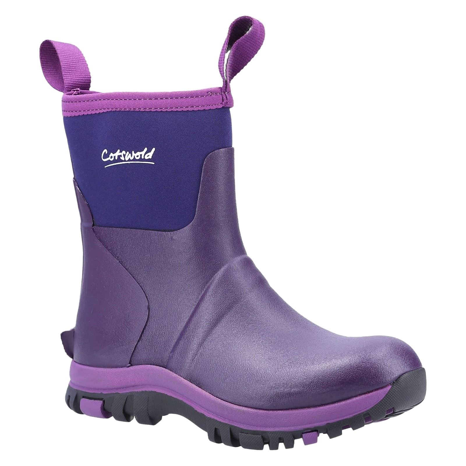 Cotswold Blaze Synthetic Women's Purple Wellington Boots