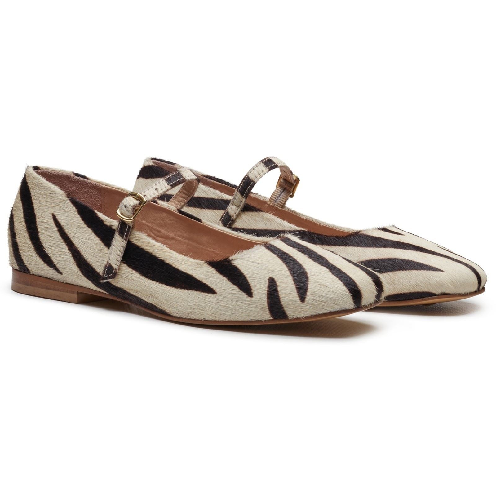 Hush Puppies Pasha Leather Women's Zebra Flats