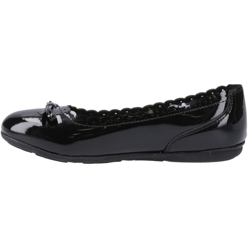 Hush Puppies Lillie Ballerina Patent Leather Girls's Black Ballet Flats