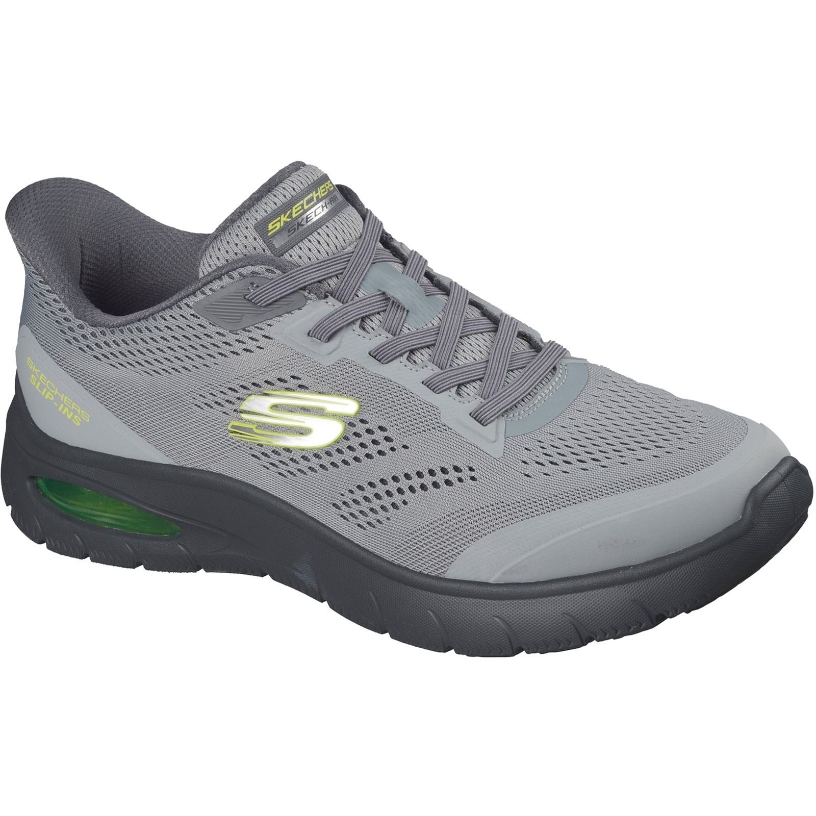 Skechers Skech-Air Summits Textile Men's Charcoal/Lime Trainers