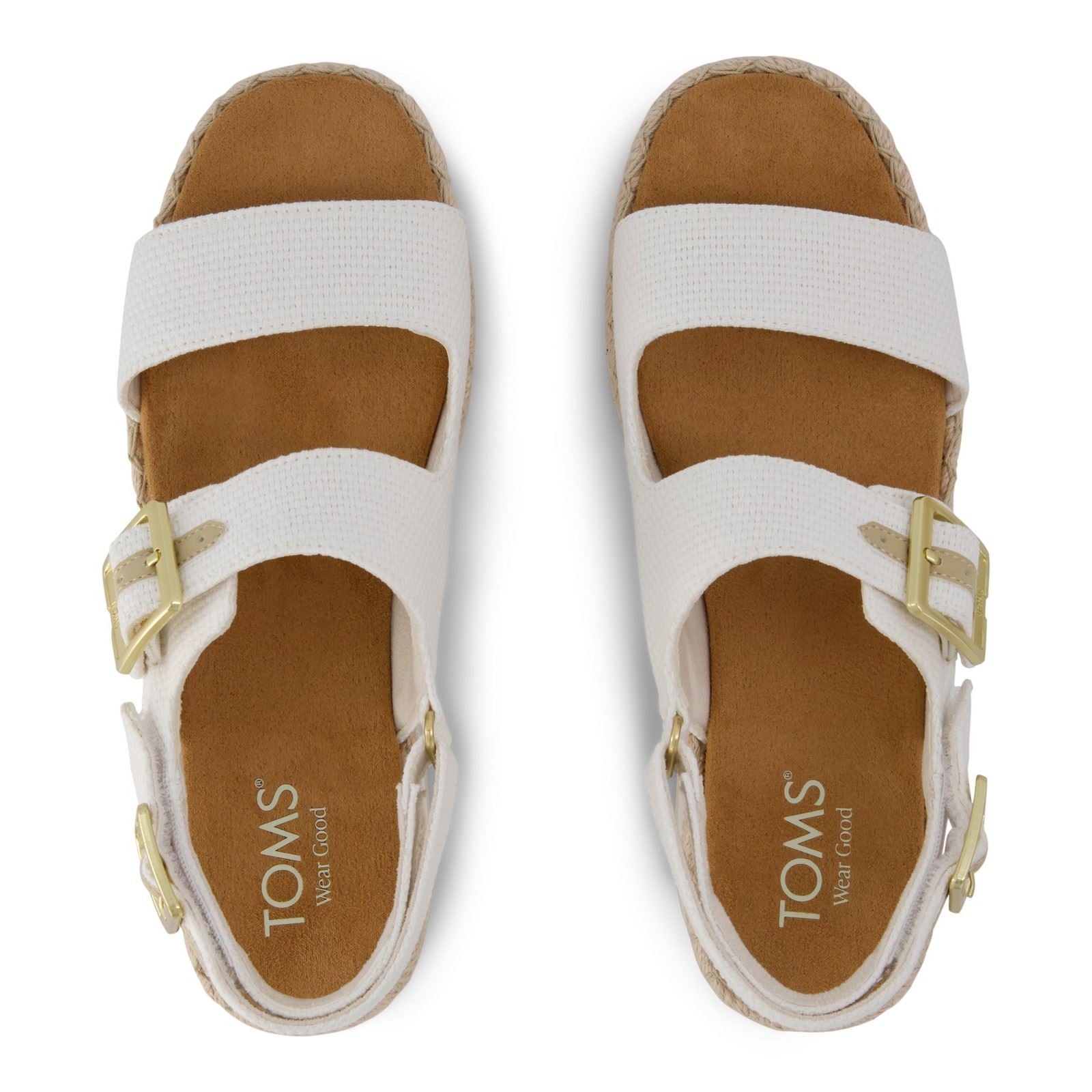 TOMS Giana Textile Women's White Beachside Sandals