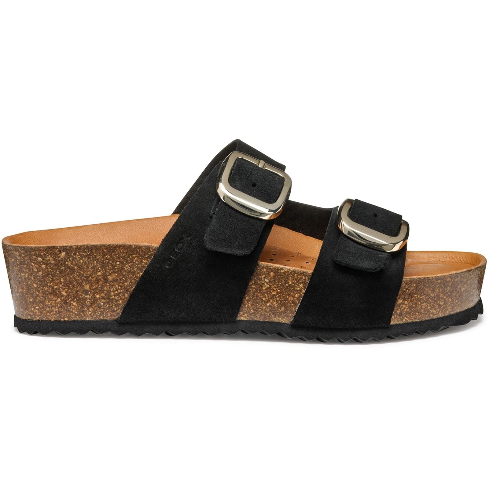 Geox D BRIONIA H Leather Women's Black Wedges