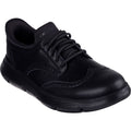 Skechers Garza Sully Leather Men's Black Lace-Up Shoes