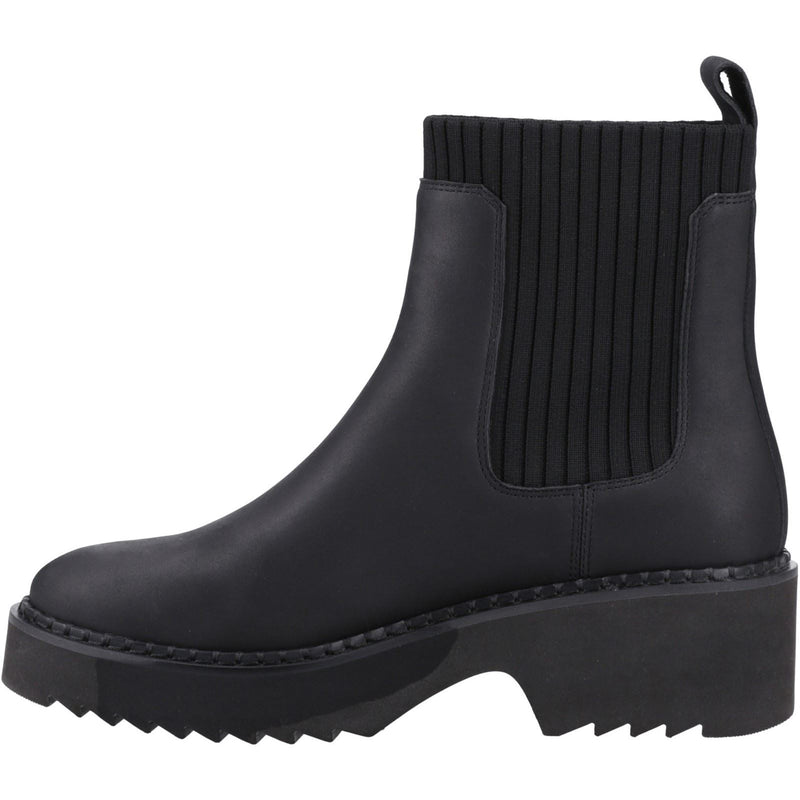 TOMS Millie Leather Women's Black Heeled Ankle Boots