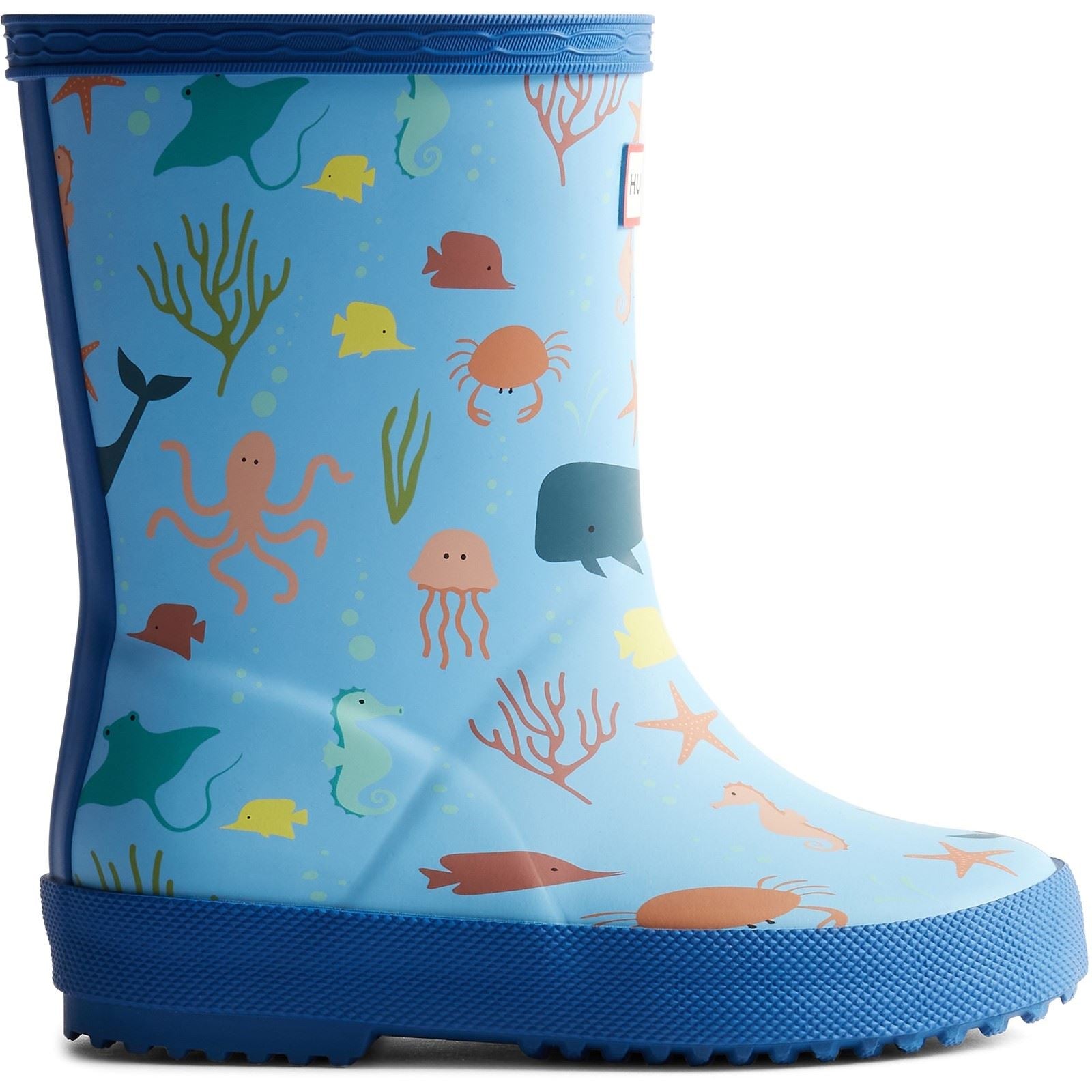 Hunter First Classic Ocean Kid's Blue/Dragonfly Blue Wellington Boots