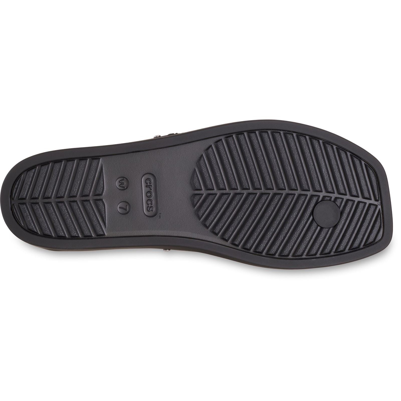 Crocs Miami Studded Flip Thermoplastic Women's Black Flip Flops