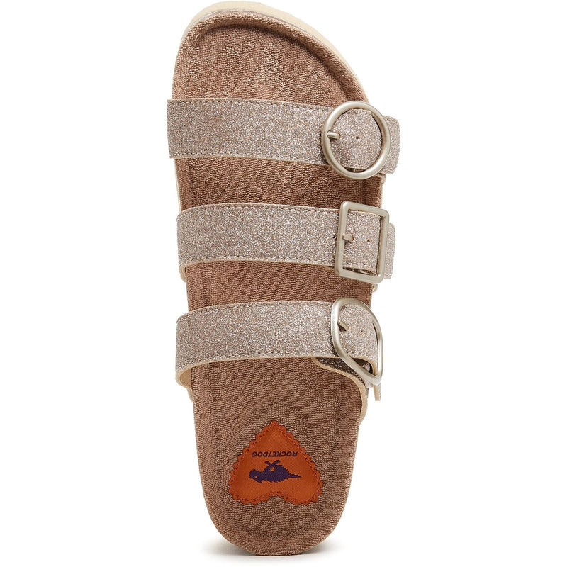 Rocket Dog Astor Glenn Glitter Textile Women's Gold Sandals