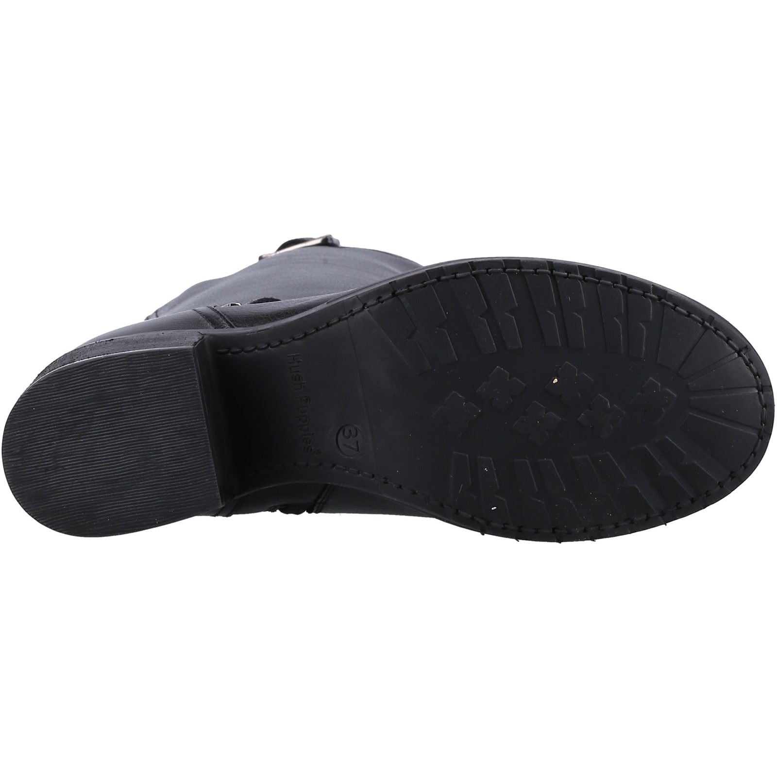 Hush Puppies Heidi Leather Women's Black Leather Boots