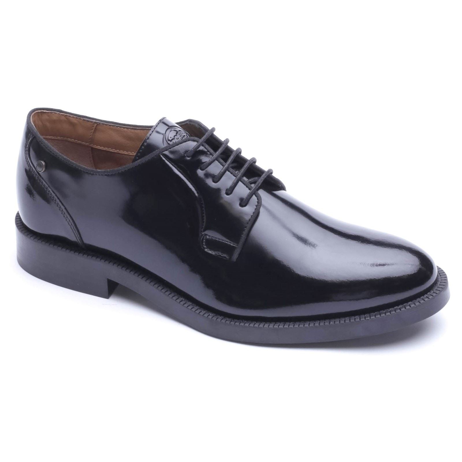 Base London Luca Leather Men's Black Derby Shoes