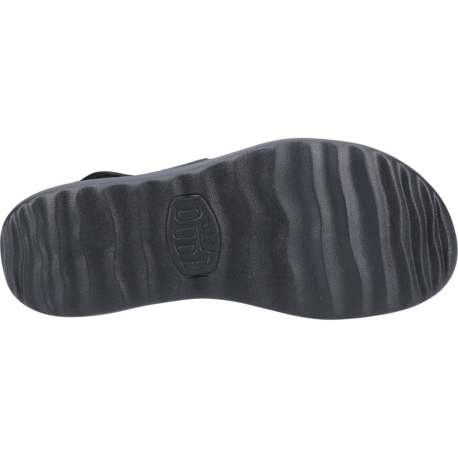 HEYDUDE Collins Mono Sport Textile Women's Black Sandals