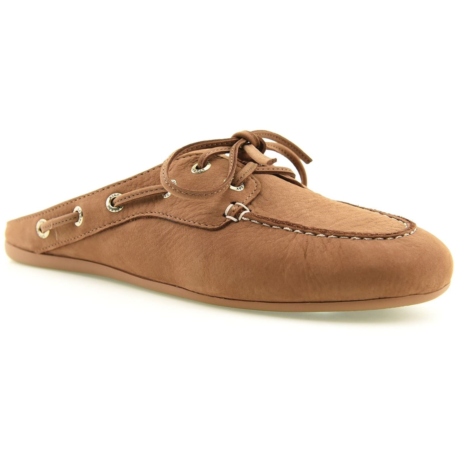 Sperry Slim Leather Women's Tan Mules