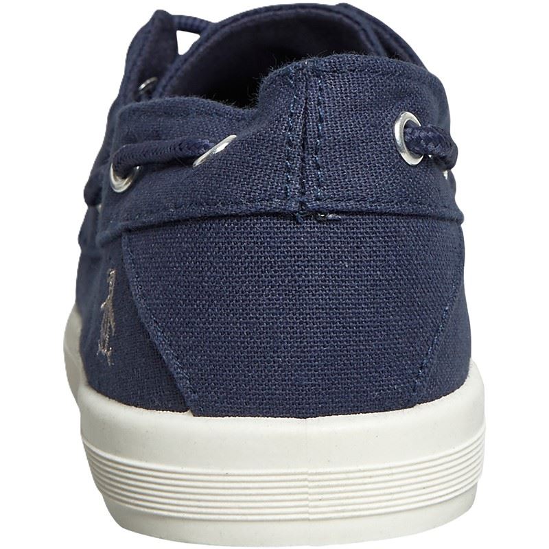 Penguin Sailor Canvas Men's Navy Lace-Up Shoes