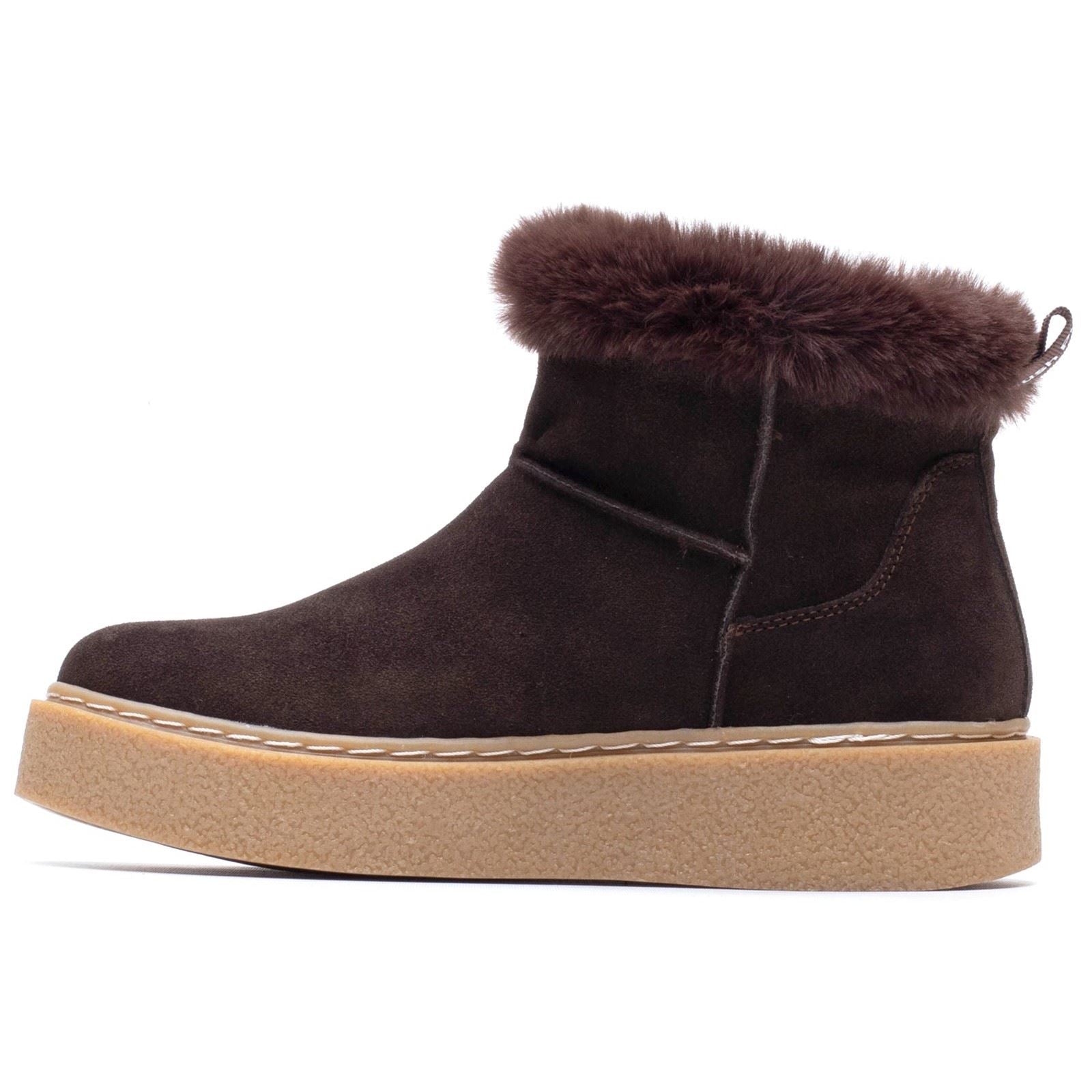 Hush Puppies Becca Suede Women's Chocolate Winter Ankle Boots