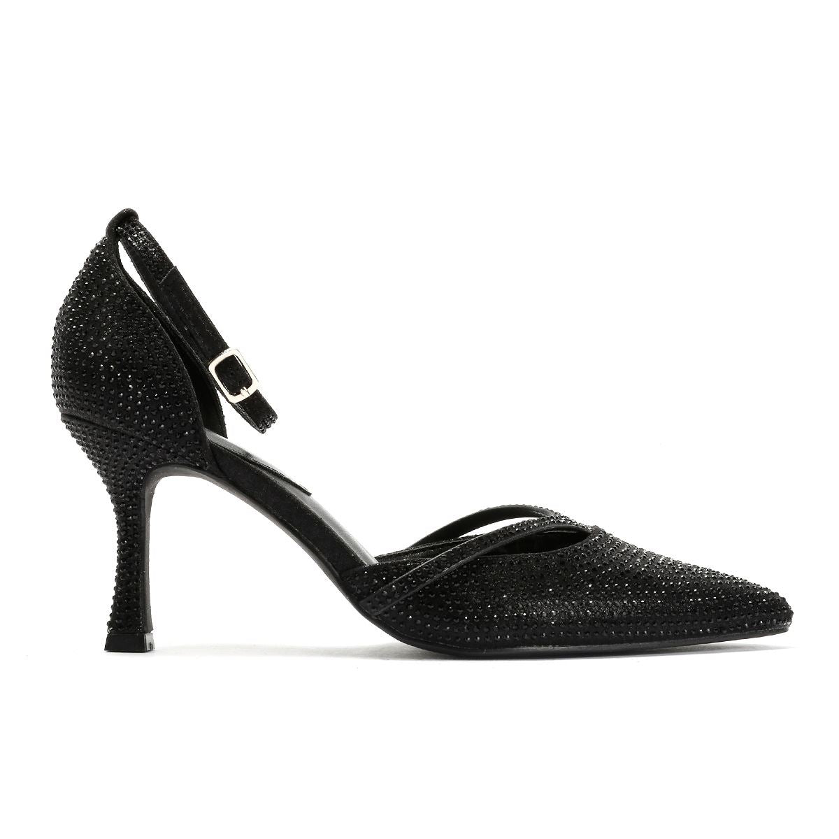 French Connection Nina Rhinstone Stilleto Women's Black Heels
