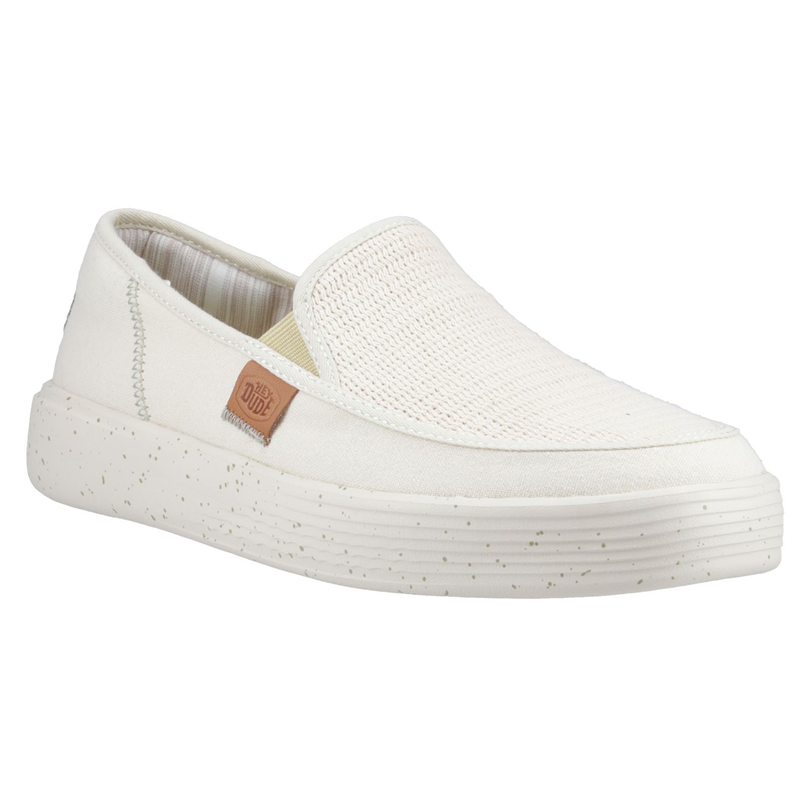 HEYDUDE Sunapee Coastline Cotton Blend Men's Bone Loafers