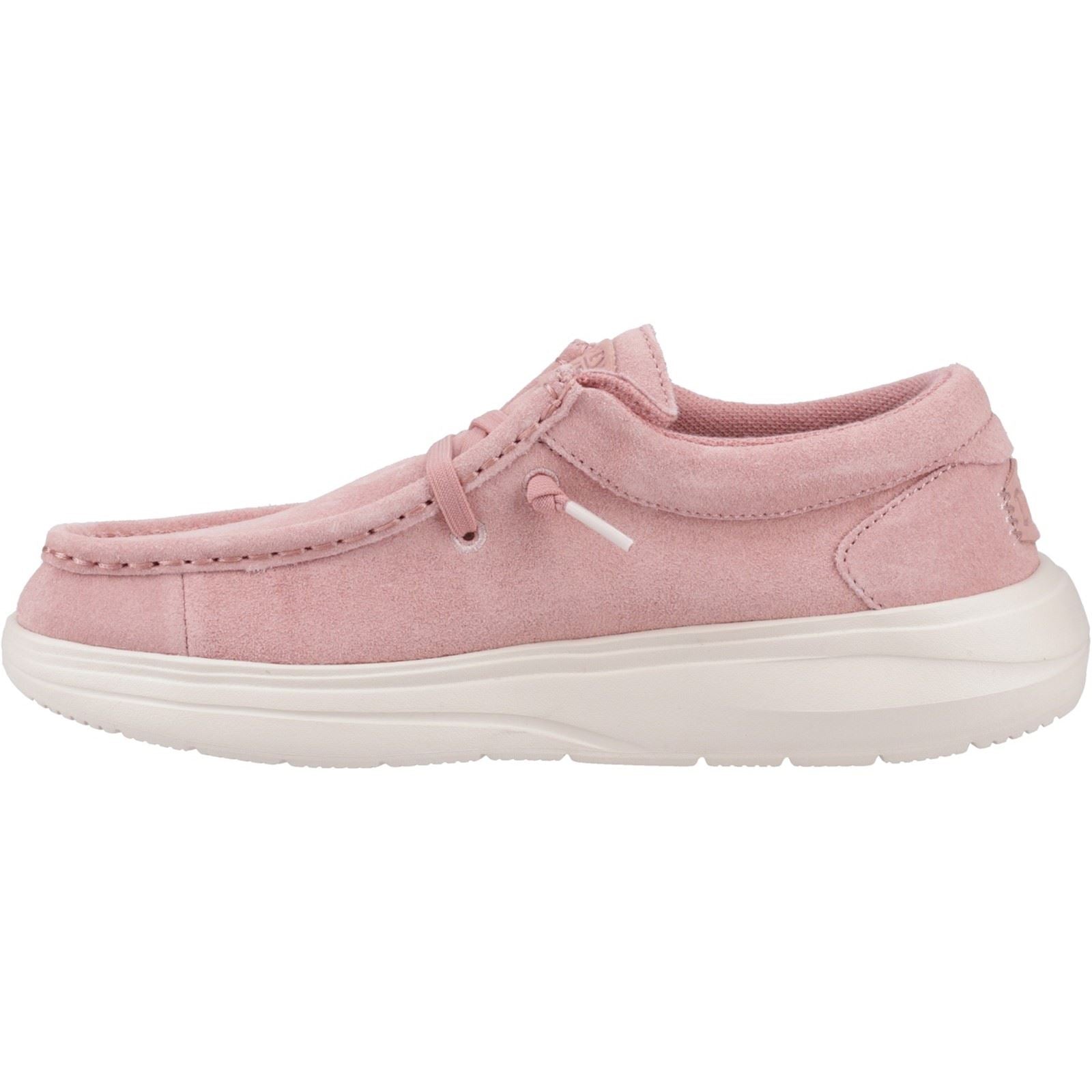 HEYDUDE Wendy COMF Suede Leather Women's Rose Pink/Whisper Pink Moccasins Shoes