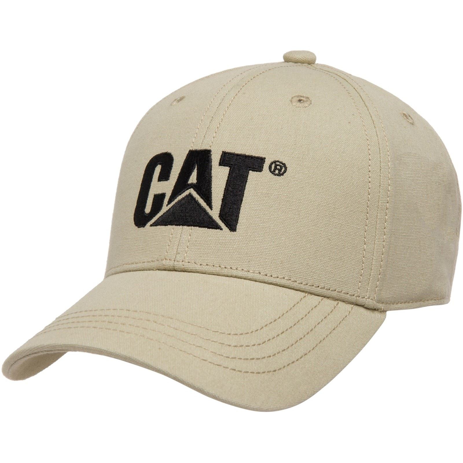 Caterpillar Trademark Cotton Khaki Baseball Caps