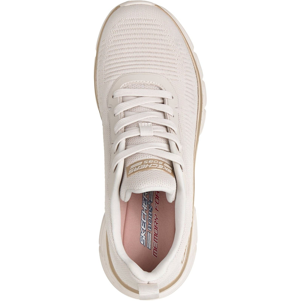 Skechers Bobs B Flex Hi Flying Women's White/Gold Engineered Knit Trainers