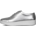 Fitflop Rally Leather Women's Silver Trainers
