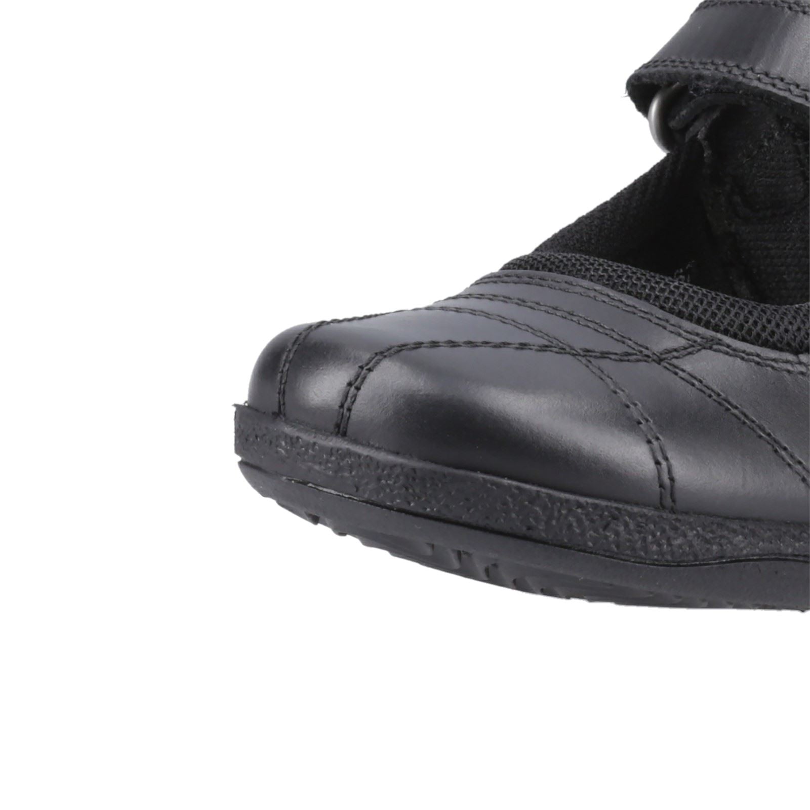 Hush Puppies Clara Junior Girls Black Leather Shoes