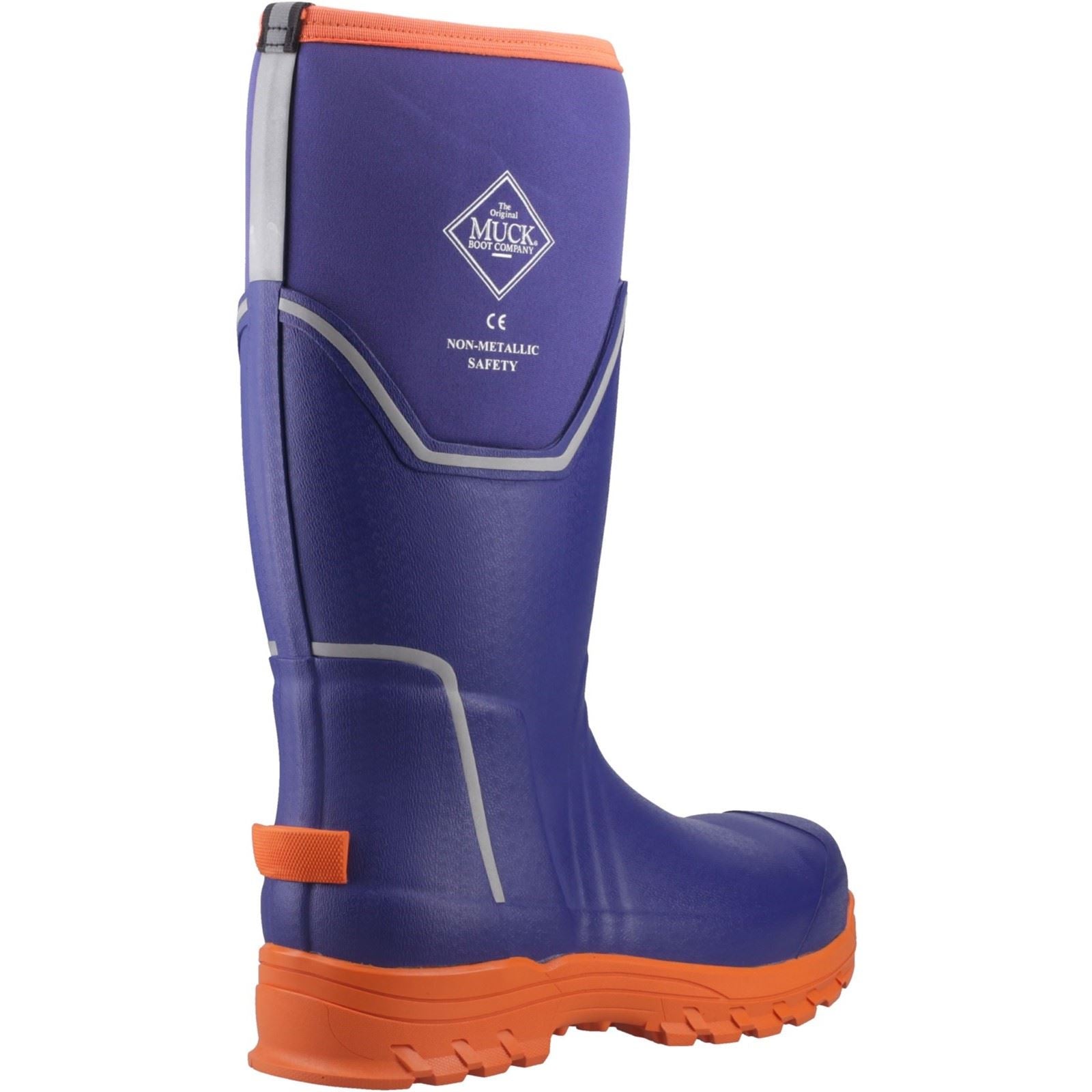 Muck Boots Grit S5 Rubber Men's Blue/Orange Wellington Boots