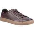 Hush Puppies Colton Leather Men's Coffee Trainers