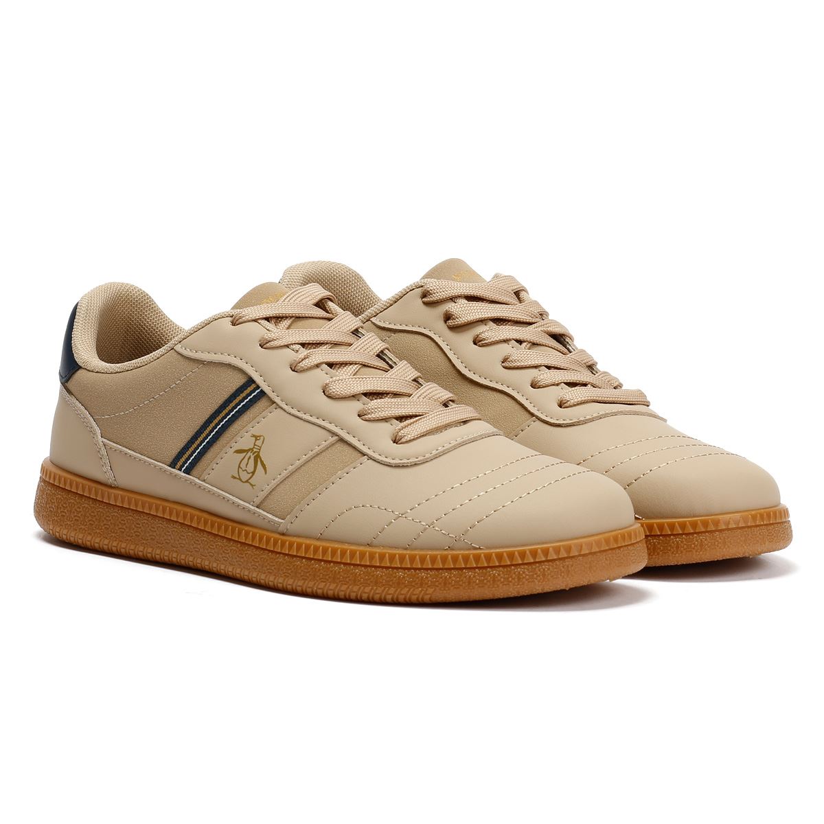 Penguin Striker Men's Beige/Navy Trainers