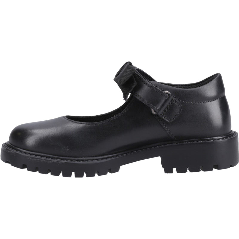 Hush Puppies Astrid Bow Leather Girls's Black Shoes