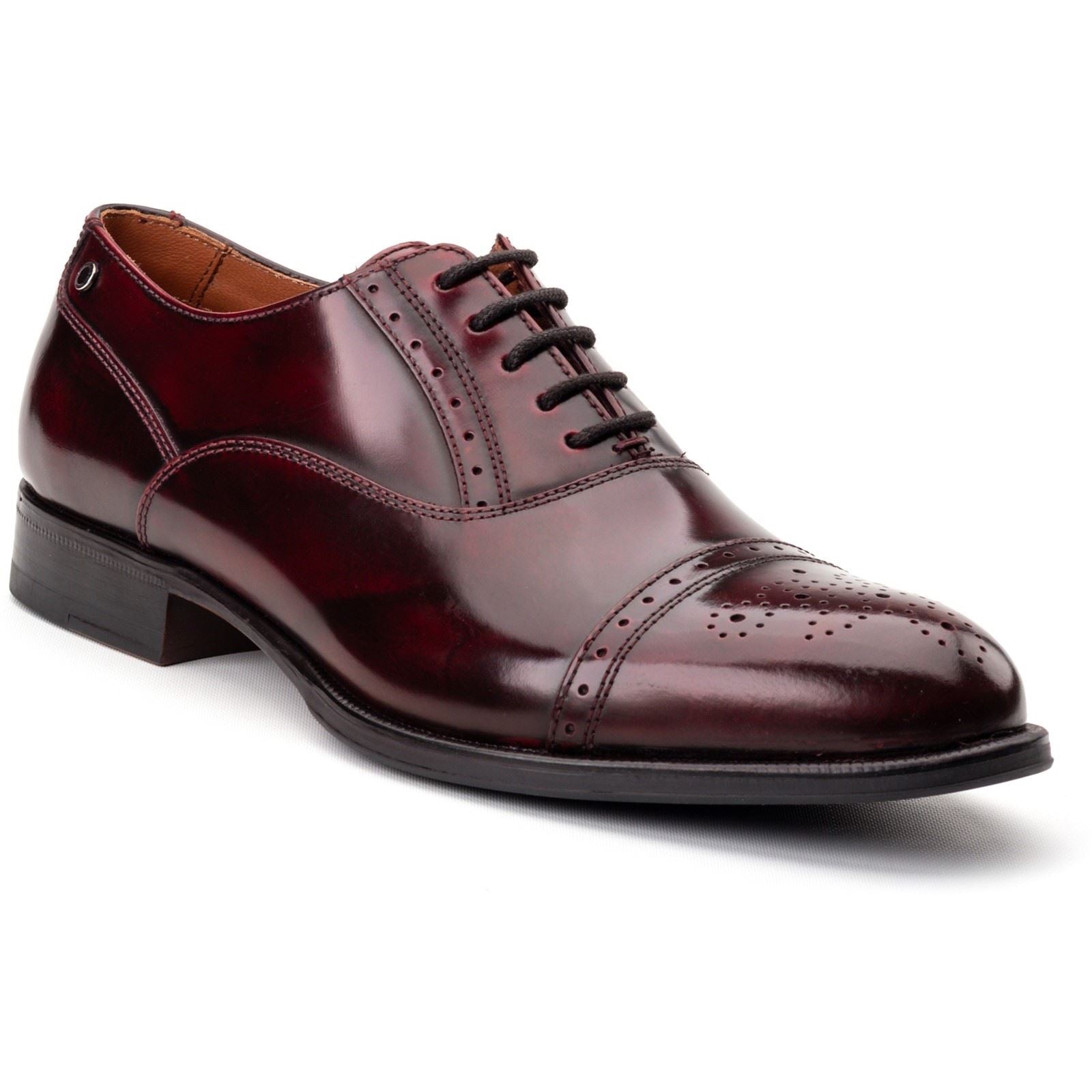 Base London Franklin Leather Men's Bordo Oxford Shoes