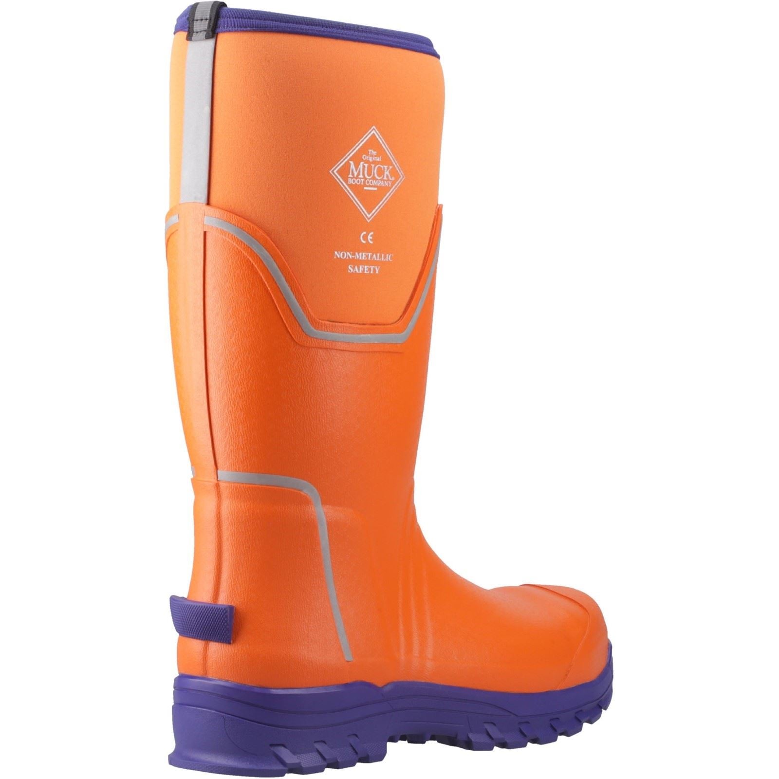 Muck Boots Grit S5 Rubber Men's Orange/Blue Wellington Boots