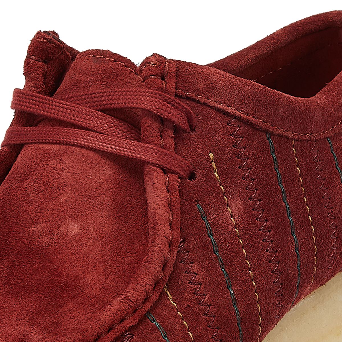 Clarks Originals Wallabee Combination Men's Burgundy Lace-Up Shoes