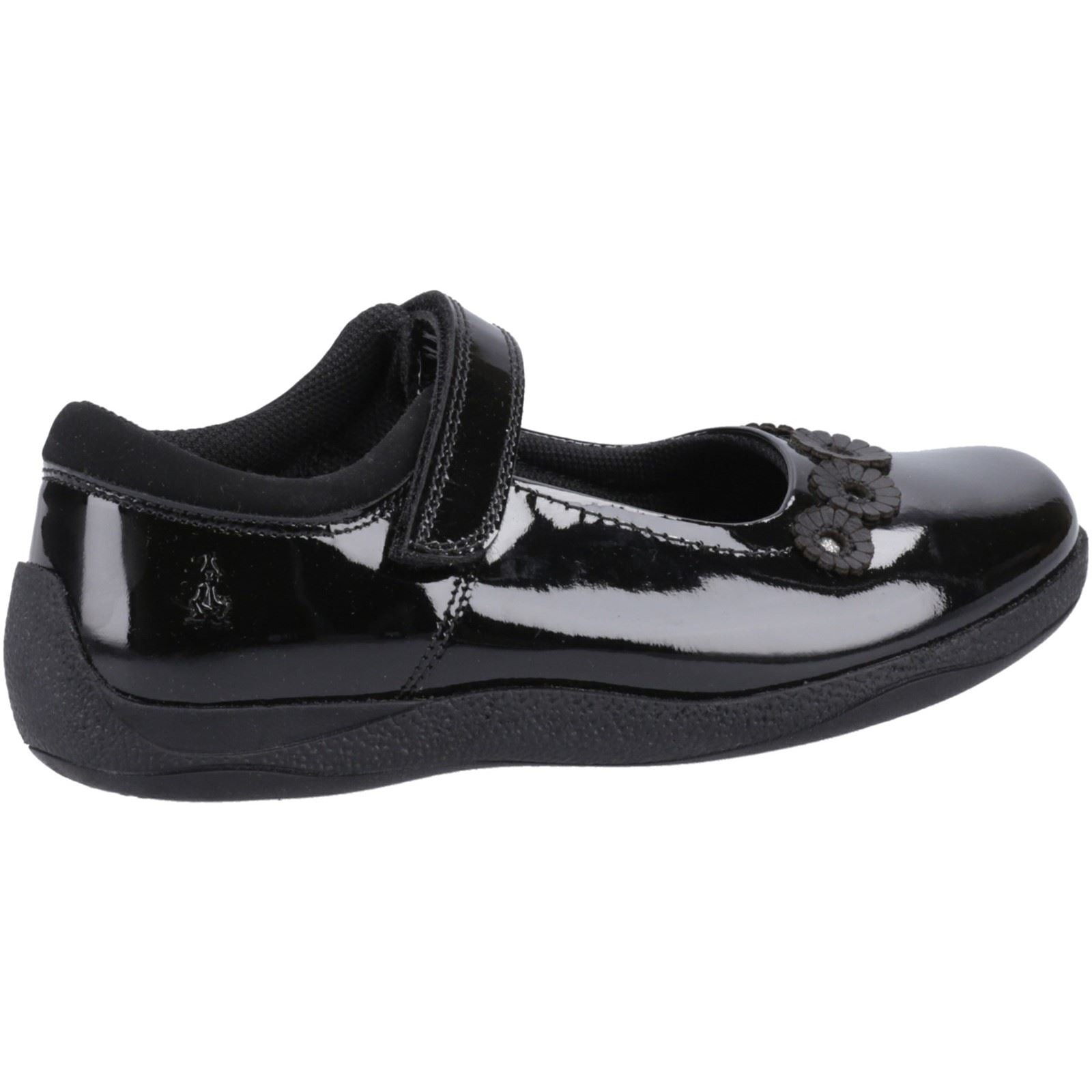 Hush Puppies Christina Patent Junior Leather Girls's Black Shoes