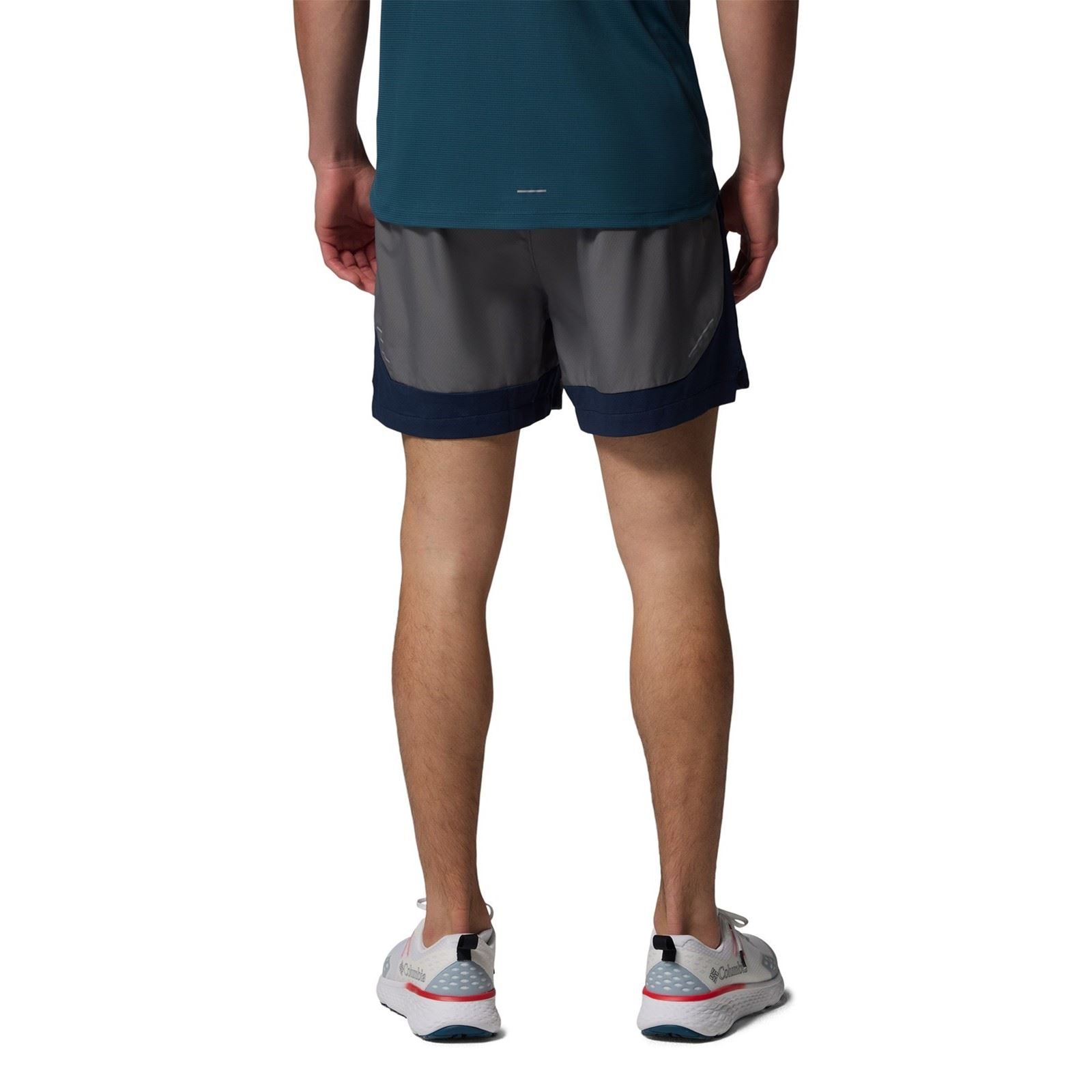 Columbia Three Pitch Polyester Men's Grey Activewear Shorts