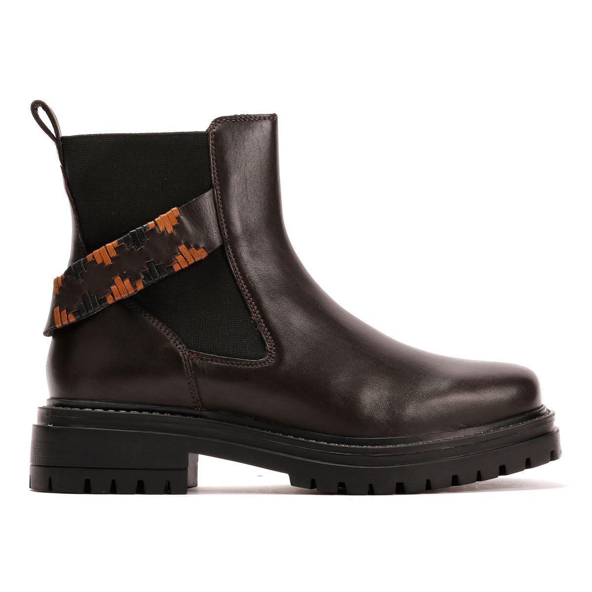 Osprey London The Guildford Chelsea Leather Women's Chocolate Boots