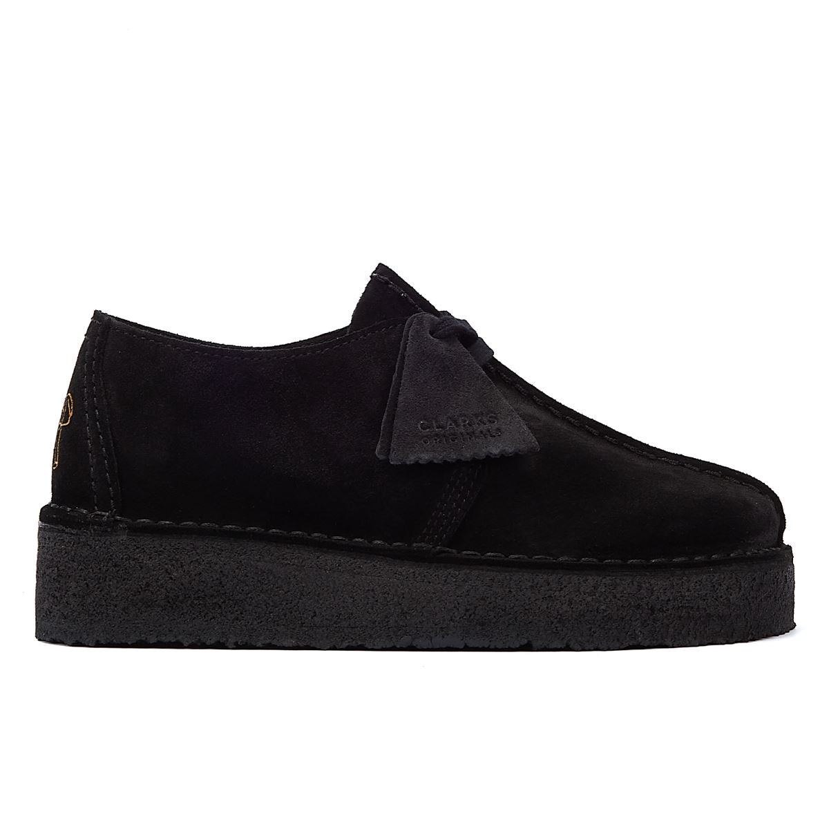 Clarks Originals Trek Wedge Suede Women's Black Comfort Shoes