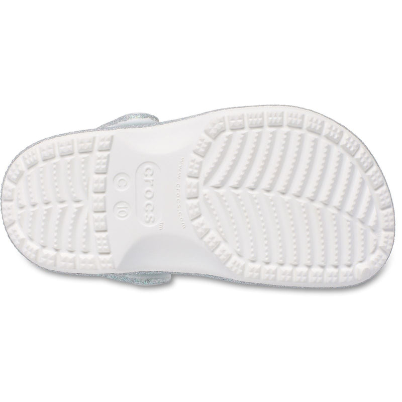 Crocs Classic Glitter Clog Synthetic White Clogs