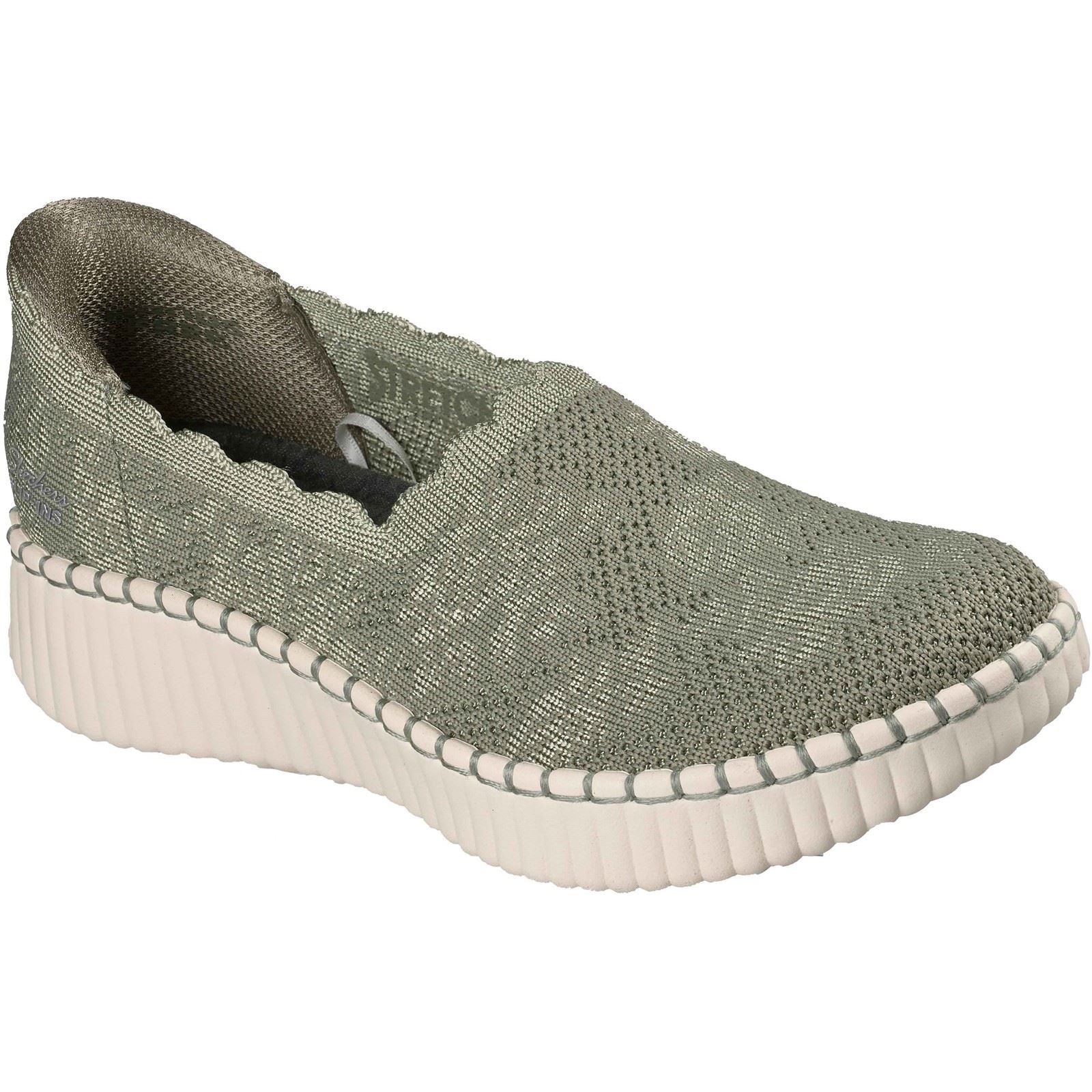 Skechers Wilshire Boulevard Polyester Women's Olive Trainers