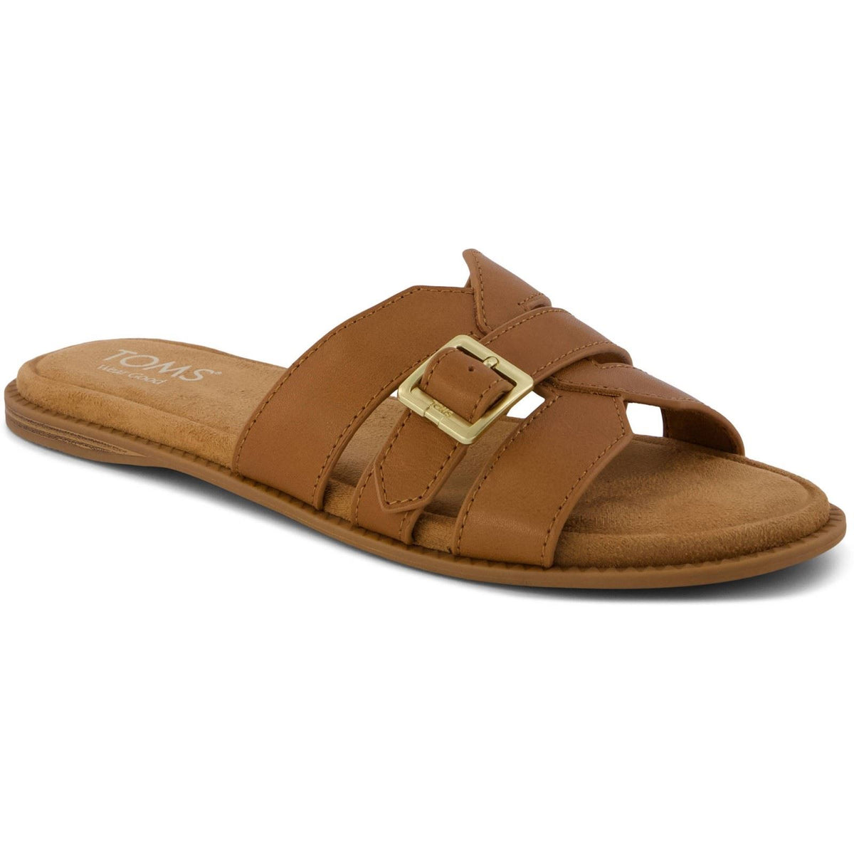 TOMS Sol Leather Women's Brown Sugar Sandals