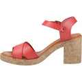 Hush Puppies Georgia Cork Leather Women's Coral Sandals