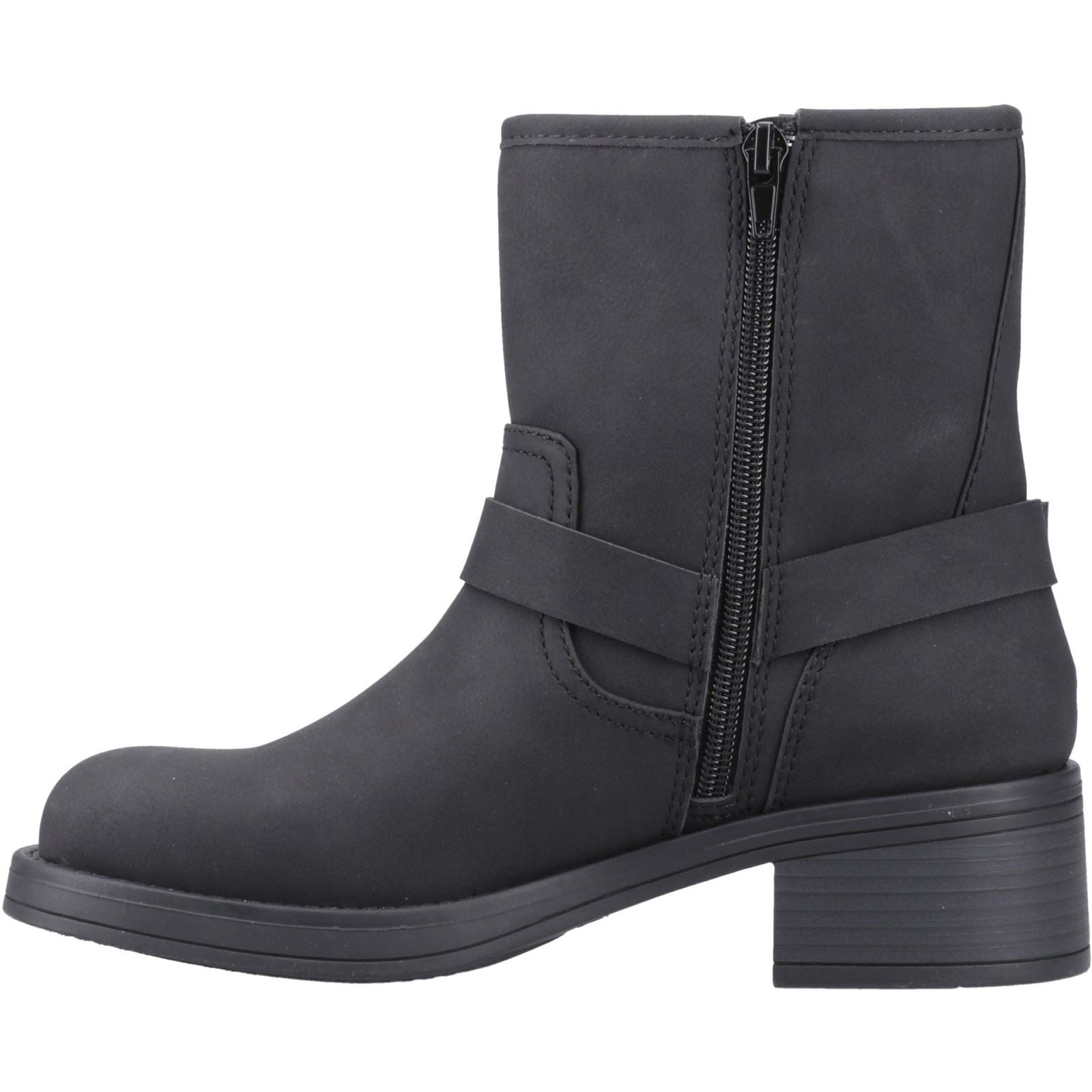 Rocket Dog Nino Faux Leather Women's Black Heeled Ankle Boots
