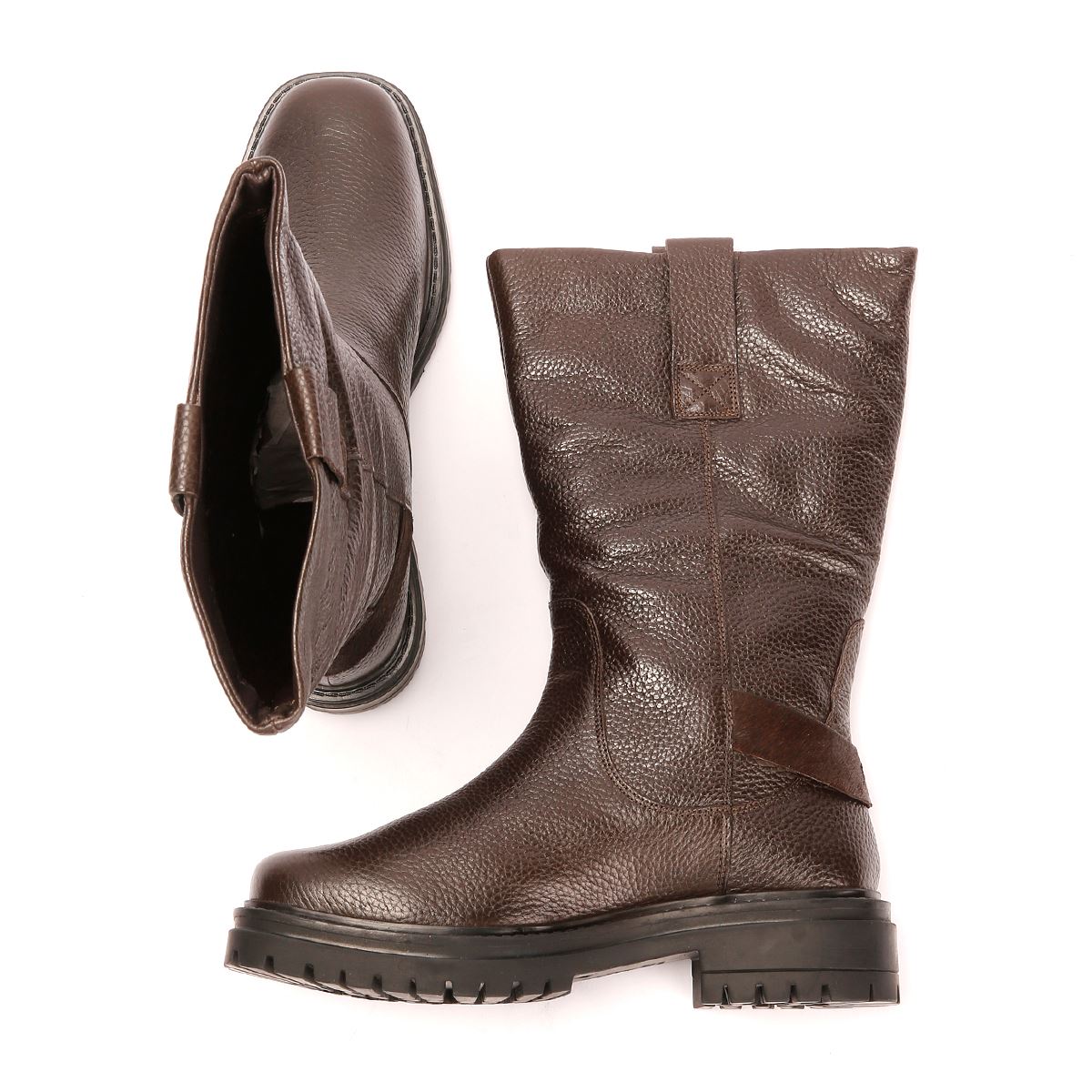 Osprey London The Gabarron Leather Women's Chocolate Boots