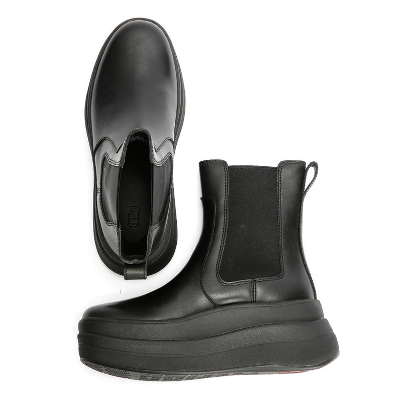 FitFlop F-Mode Leather Women's Black Boots