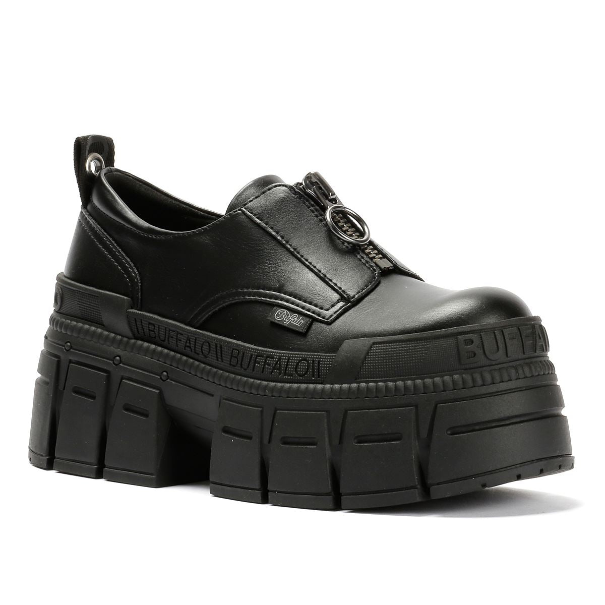 Buffalo Gospher Front Zip Lo Vegan Women's Black Shoes