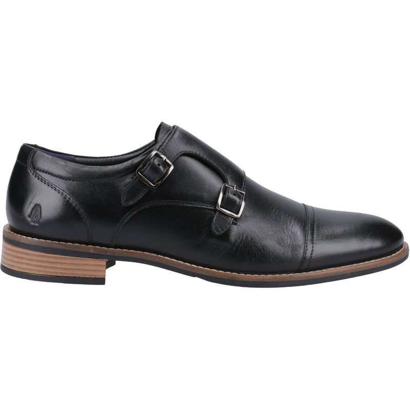 Hush Puppies David Leather Men's Black Double Monk Shoes