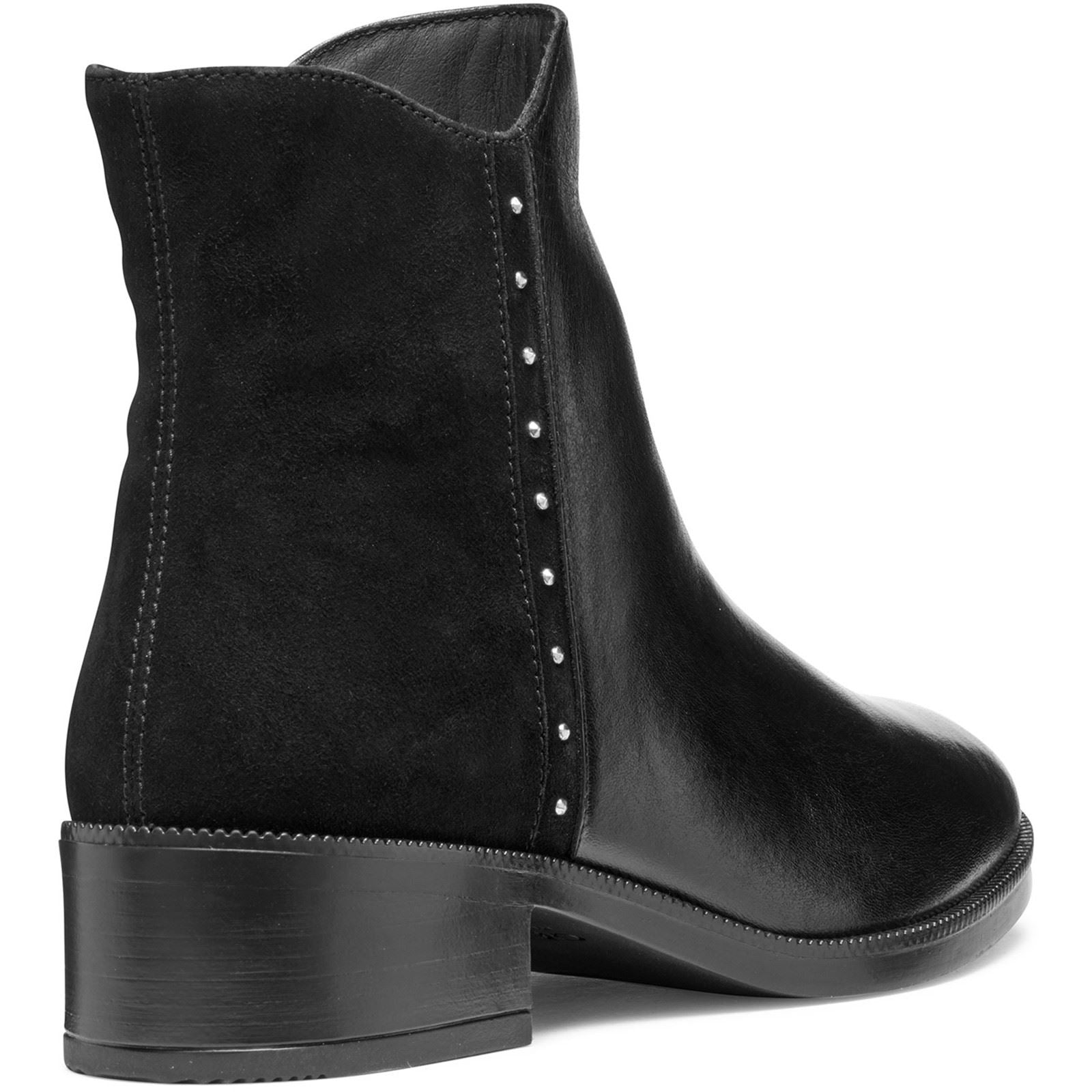 Geox D Camexia Leather Women's Black Boots