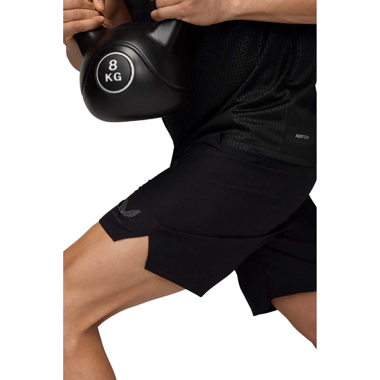 Castore Branded Elastic Shorts Polyester Men's Black Knee-Length Shorts