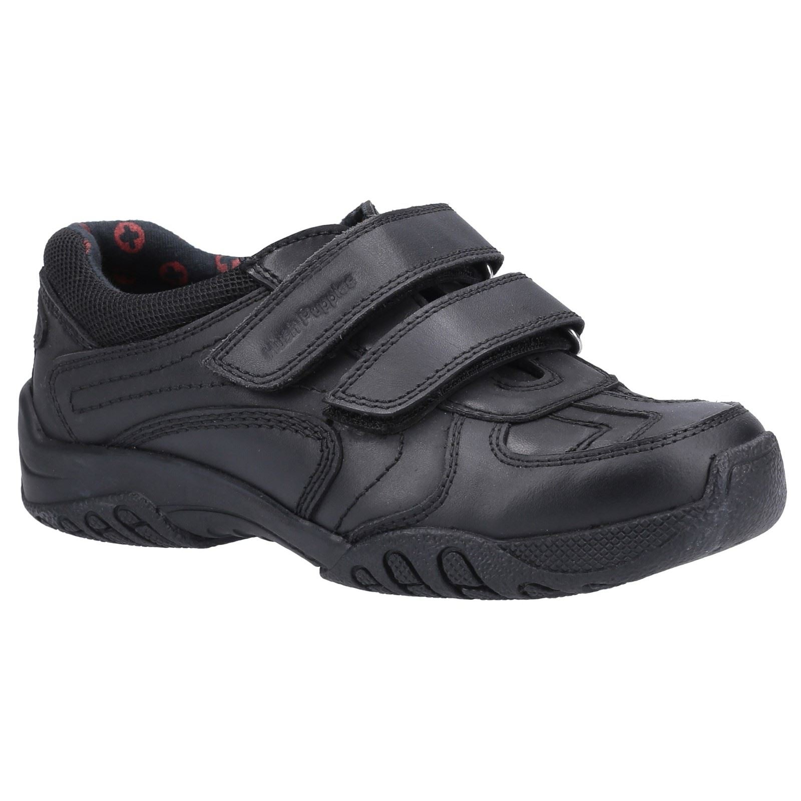 Hush Puppies Jezza 2 Youth Boys Black Leather Loafers
