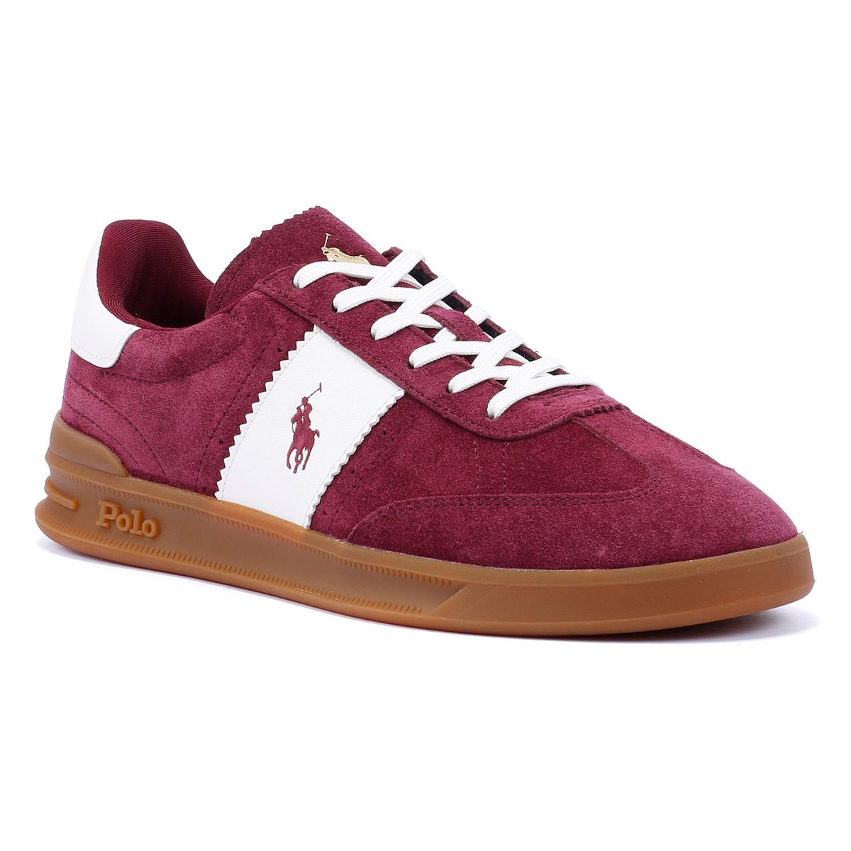 Ralph Lauren Heritage Area Suede Men's Wine / White Trainers
