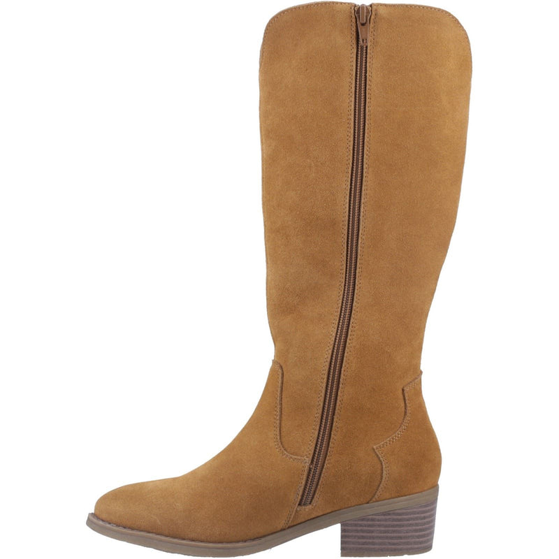 Hush Puppies Isabella Suede Women's Tan Heeled Knee High Boots