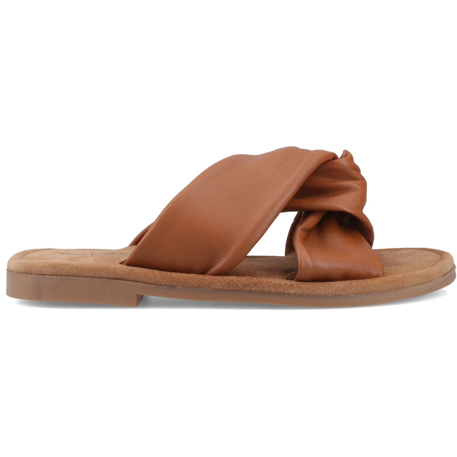 Hush Puppies Amy Wide Fit Leather Women's Tan Standard Sandals